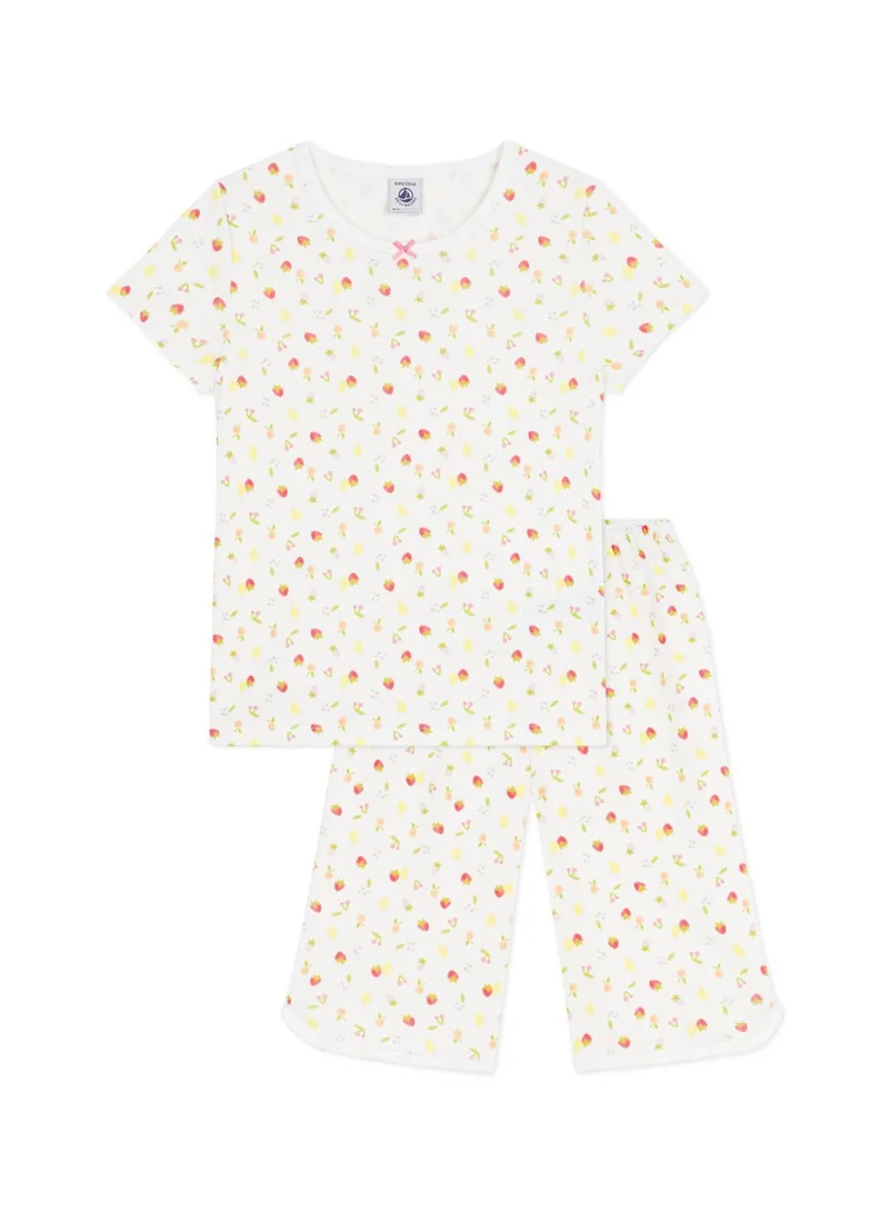 بيتي باتو Children's cotton capri pyjamas printed with fruit